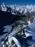 Gondoro Glacier from Gondoro Peak in Karakoram Range, Pakistan
