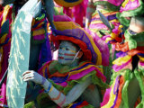Buy Ati-Atihan Festival Participant Holding Up Shield, Kalibo, Panay Island, Aklan, Philippines at AllPosters.com