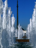 Buy Fountains and Obelisk in Victory Park (Park Pobedy), Moscow, Russia at AllPosters.com