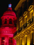 Galleries Lafayette Lit Up at Night for Christmas, Paris, France