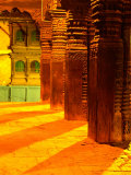Buy Carved Columns of the Jagannarayan Temple in Patan Illuminated at Night, Patan, Nepal at AllPosters.com