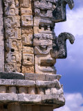 Chac Masks Carved in Stone on Exterior Walls of Temple in the Nunnery Quadrangle, Uxmal, Mexico