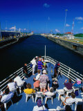 Buy Overhead View of Boat Cruising Through the Gatun Lock, Panama Canal, Panama City, Panama at AllPosters.com