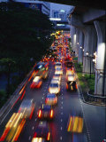 Evening Traffic on a Bangkok Street