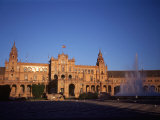 Buy Moon Over Decorative Building, Seville, Spain at AllPosters.com
