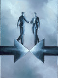 Buy Executives Shaking Hands at Arrows at AllPosters.com