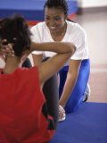 Buy Two Women Exercising on the Floor at AllPosters.com