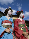 Apprentice Geisha (Maiko), Women Dressed in Traditional Costume, Kimono, Kyoto, Honshu, Japan