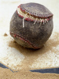 Close-up of an Old Baseball
