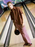 Buy Young Man Standing at a Bowling Alley at AllPosters.com