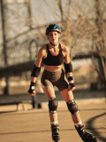 Portrait of a Young Woman Skating