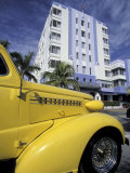 Buy Ocean Drive with Classic Hot Rod, South Beach, Miami, Florida, USA at AllPosters.com