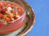 Buy Dish with Salsa on Blue Background at AllPosters.com