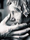 Buy Sculptor's Hand with Clay Bust at AllPosters.com
