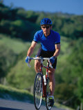 Bicyclist on Road, Napa Valley, CA