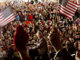 Buy President Bush Receives Cheers as He is Introduced at a Campaign Rally at Post-Gazette Pavilion at AllPosters.com