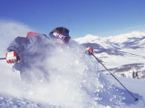 Buy Skier Kicking Up Snow, Crested Butte, CO at AllPosters.com