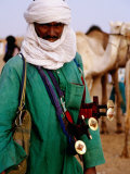 Tuareg Sword Salesman at Camel Market, Agadez, Niger