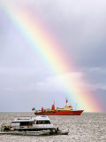 Buy Rainbow Over Ships in Beagle Channel, Ushuaia, Argentina at AllPosters.com