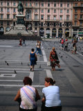 Two Women Chatting on Piazza Del Duomo, Milan, Italy