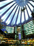 Interior of the Sony Center, Potsdamer Platz, Berlin, Germany