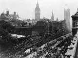 Edward VII's Coronation Procession with the Parliament Buildings in the Background