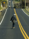 Buy Man Longboarding Down Road, Dunedin, New Zealand at AllPosters.com