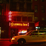 Buy Taxi Passing a Neon Lit Bar, New York City, United States of America at AllPosters.com