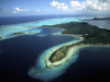 Aerial of Beautiful Bora Bora, Tahiti, French Polynesia