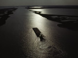 Buy Tugboat Pushes a Barge Along the Gulf Intracoastal Waterway, Gulf of Mexico, Texas at AllPosters.com