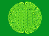 Buy Celtic Fractal Pattern on Green Background at AllPosters.com