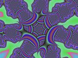 Buy Abstract Blue, Brown and Green Fractal Patterns on Green Background at AllPosters.com