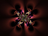 Buy Abstract Fractal Design on Dark Background at AllPosters.com