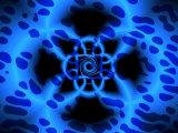 Buy Abstract Blue Fractal Pattern at AllPosters.com