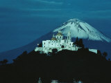 Buy Volcano Stands Beyond a Church Built on a Huge Pyramid, Cholula, Pueblo State, Mexico at AllPosters.com