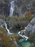 Buy Plitvice National Park, Series of Lakes in Valley, Cascades Over One of the Dams at AllPosters.com