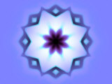 Buy Flower-Like Fractal Design Within Star on Blue Background at AllPosters.com