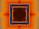 Buy Orange and Blue Fractal Design at AllPosters.com