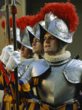 Swiss Guards Standing at Attention, Vatican City