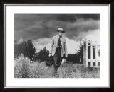 Country Doctor Ernest Ceriani Making House Call on Foot in Small Town