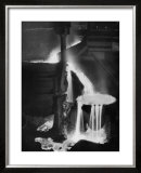 Molten Steel Cascading in Otis Steel Mill in Historic "Pouring the Heat" Photo