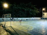 Soccer field Lit Up at Night, Rio de Janeiro, Brazil