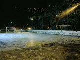 Soccer field Lit Up at Night, Rio de Janeiro, Brazil