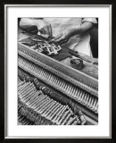 Workman Installing Some of the Whippens, Shanks and Hammers at the Steinway Piano Factory