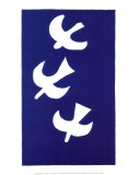 Oiseau sur Fond Bleu