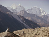 Buy Mount Kangtega with the Thamserku Stupa in the Foreground at AllPosters.com