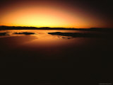Paoha and Negit Islands are Silhouetted in the Middle of Mono Lake