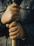 Buy View of the Hands Holding the Handle of a Shovel at AllPosters.com