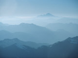 Hazy Aerial View of National Forest Land