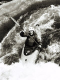 Buy A Kayaker Careens over a Waterfall into the Swirling White Water Below at AllPosters.com